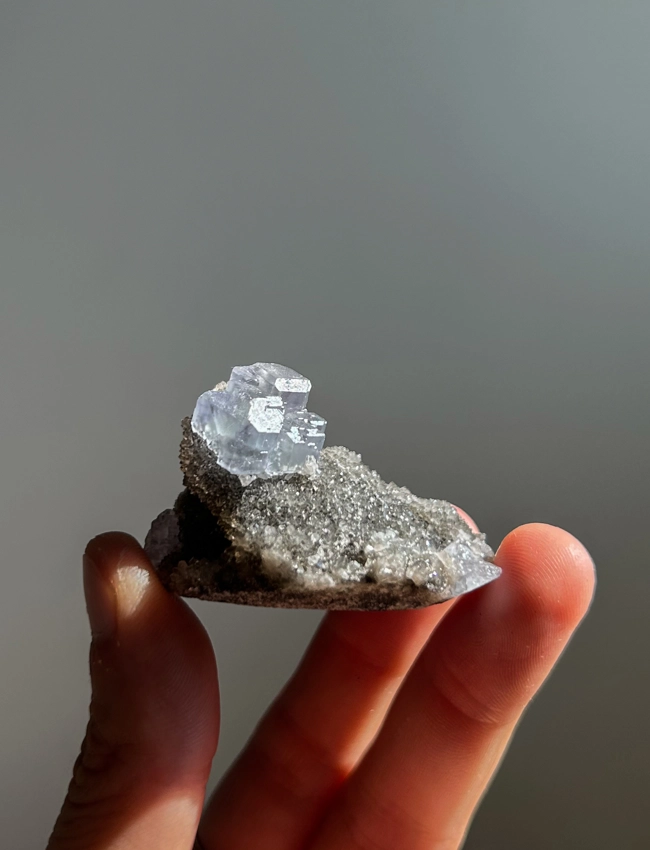 Calcedonio Nero con Fluorite Blu